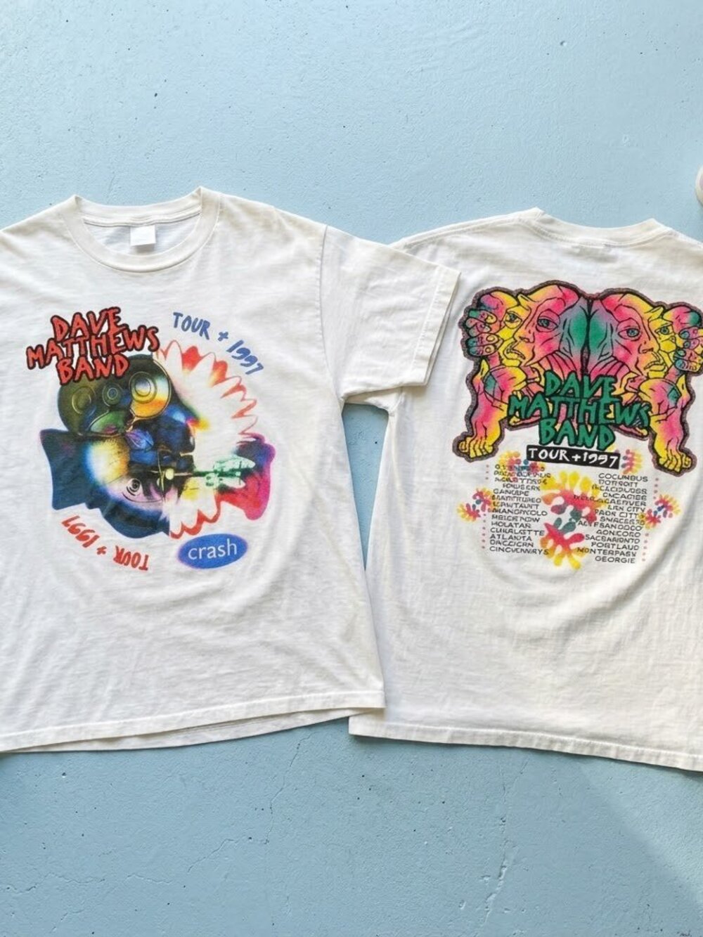 Dave Matthews Band Crash Tour 1997 Vintage White T-Shirt S-4XL [Reprint]